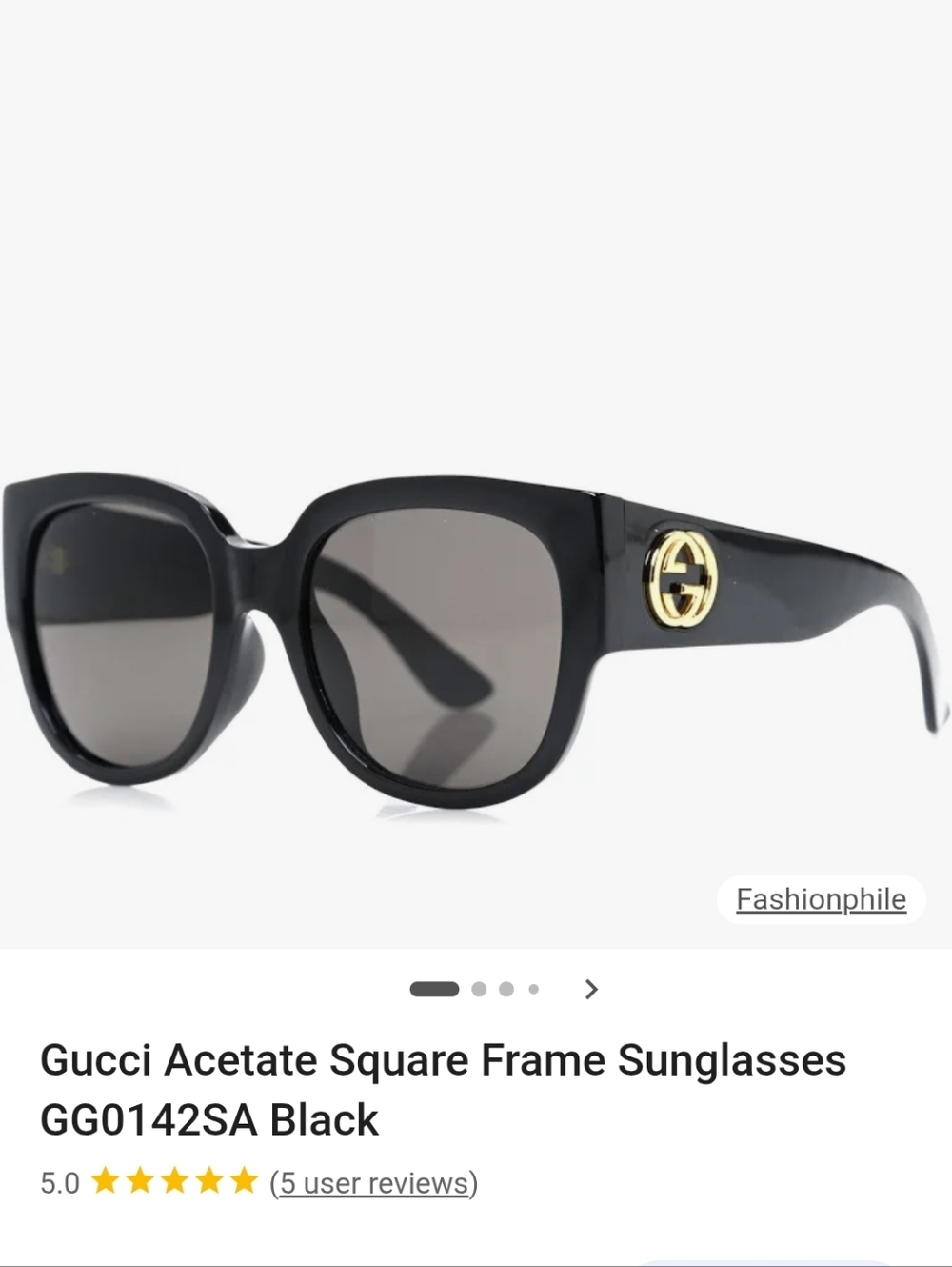Gucci Frame Sunglasses with Dark Lenses. GG014SA - Picture 2 of 8